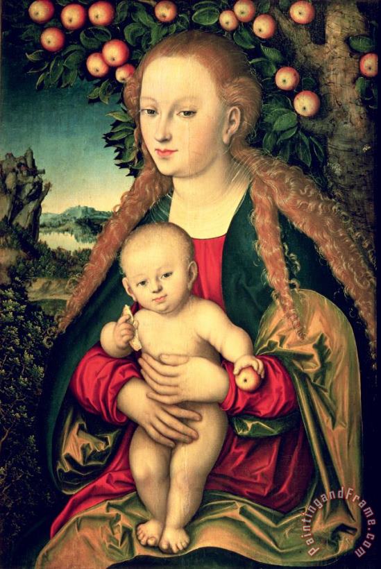 Lucas Cranach the Elder Virgin and Child under an Apple Tree Art Painting