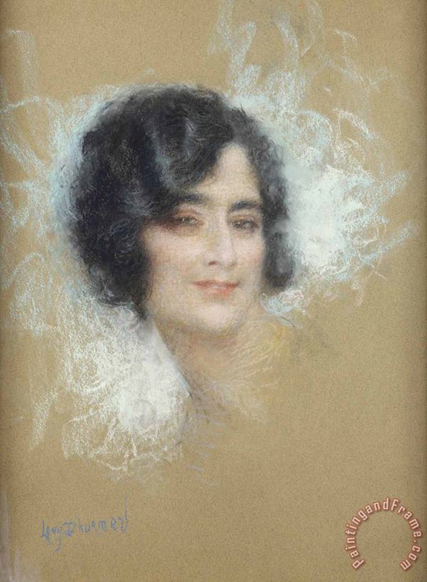 Lucien Levy-Dhurmer Portrait of Woman Art Painting
