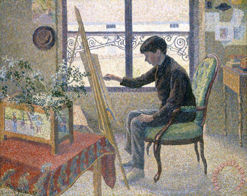 Interior of The Studio painting - Lucien Pissarro Interior of The Studio Art Print