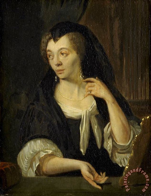 Anna De Hooghe (1645 1717). The Painter's Fourth Wife painting - Ludolf Backhuysen Anna De Hooghe (1645 1717). The Painter's Fourth Wife Art Print