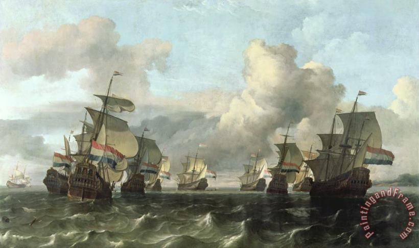 The Dutch Fleet of the India Company painting - Ludolf Backhuysen The Dutch Fleet of the India Company Art Print