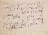 Ludwig van Beethoven - Score sheet of Moonlight Sonata painting