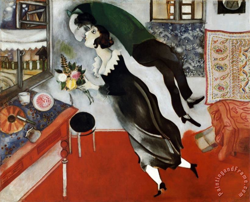 Birthday painting - Marc Chagall Birthday Art Print
