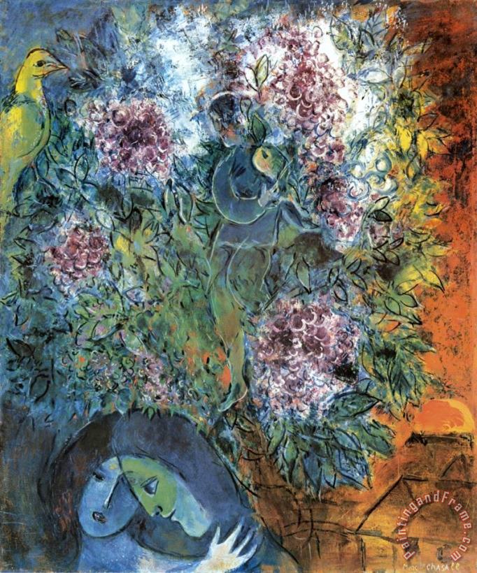 Enchantment Vesperal painting - Marc Chagall Enchantment Vesperal Art Print