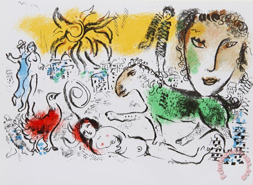 Homecoming painting - Marc Chagall Homecoming Art Print