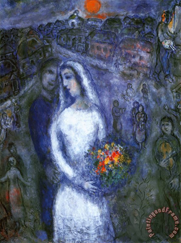 Le Couple painting - Marc Chagall Le Couple Art Print