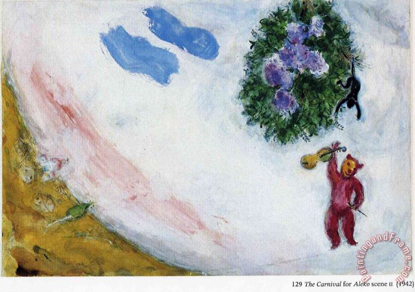 Marc Chagall The Carnival Scene II of The Ballet Aleko 1942 Art Painting