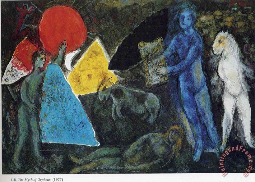 The Myth of Orpheus 1977 painting - Marc Chagall The Myth of Orpheus 1977 Art Print