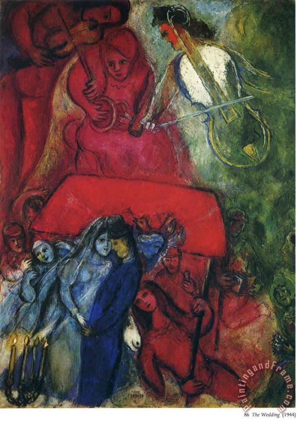 The Wedding 1944 painting - Marc Chagall The Wedding 1944 Art Print