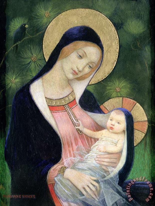 Madonna of the Fir Tree painting - Marianne Stokes Madonna of the Fir Tree Art Print