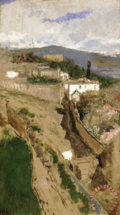 Mariano Jose Maria Bernardo Fortuny Y Carbo Granada Landscape Art Painting