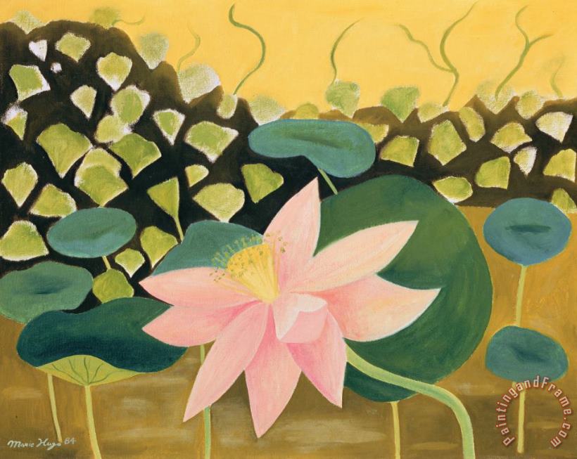Marie Hugo Lotus Flower Art Painting