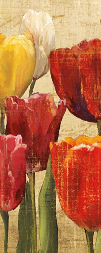 Tulip Fantasy on Cream III painting - Marilyn Hageman Tulip Fantasy on Cream III Art Print