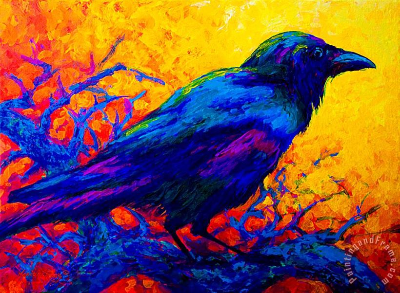 Marion Rose Black Onyx - Raven Art Painting
