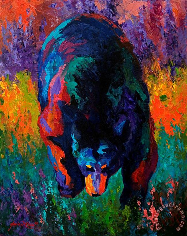 Marion Rose Grounded - Black Bear Art Painting