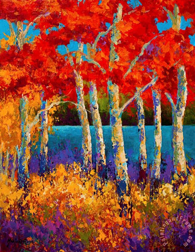 Marion Rose Red Birches Art Print