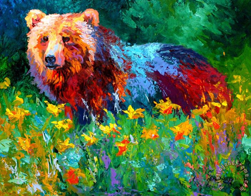 Wildflower Grizz II painting - Marion Rose Wildflower Grizz II Art Print
