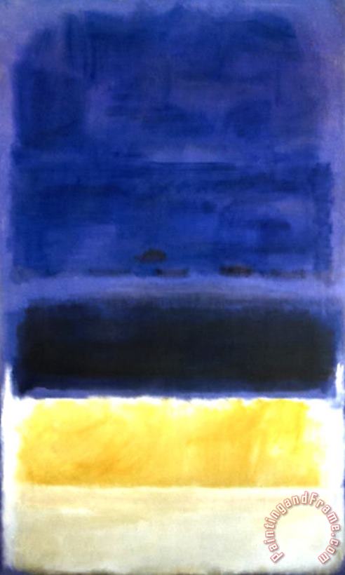 Mark Rothko Untitled Blue Dark Blue Yellow Art Painting