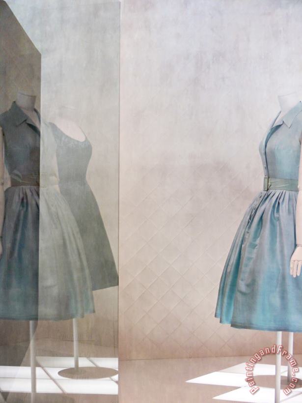 Blue dress painting - Martine Roch Blue dress Art Print