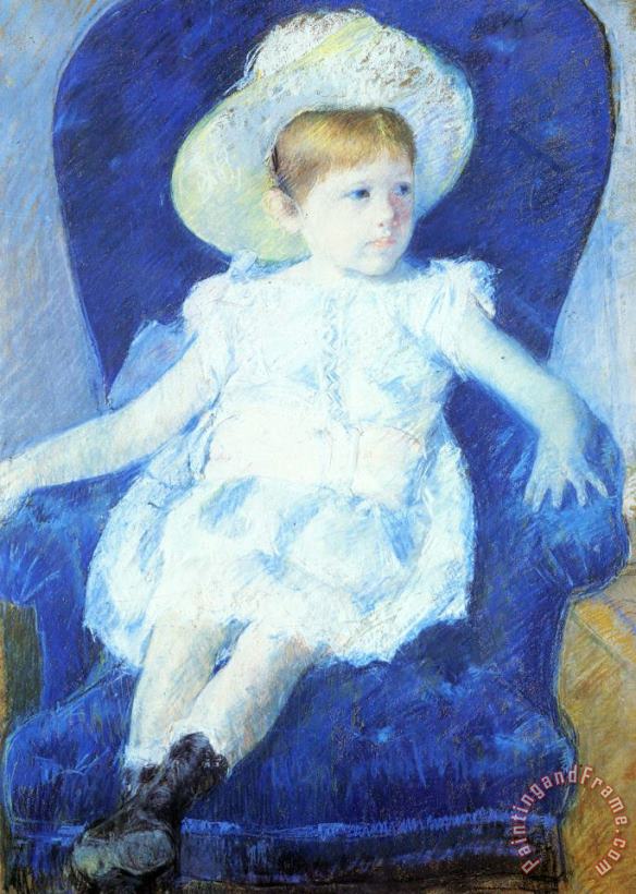 Mary Cassatt Elsie in a Blue Chair Art Painting