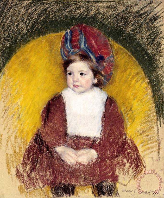 Margot in a Dark Red Costume painting - Mary Cassatt Margot in a Dark Red Costume Art Print