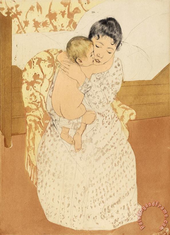 Maternal Caress painting - Mary Cassatt Maternal Caress Art Print