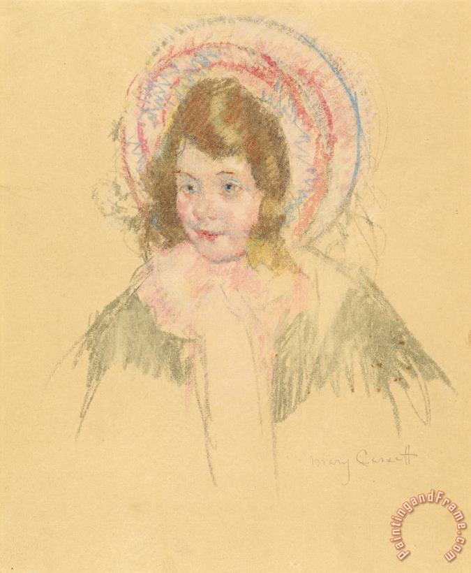 Mary Cassatt Sara Wearing a Bonnet And Coat Art Print