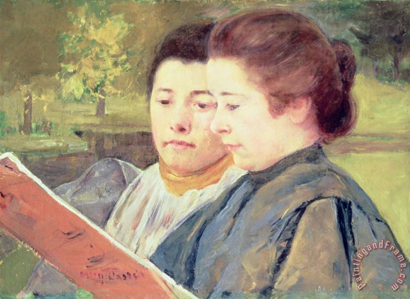 Women Reading painting - Mary Cassatt Women Reading Art Print