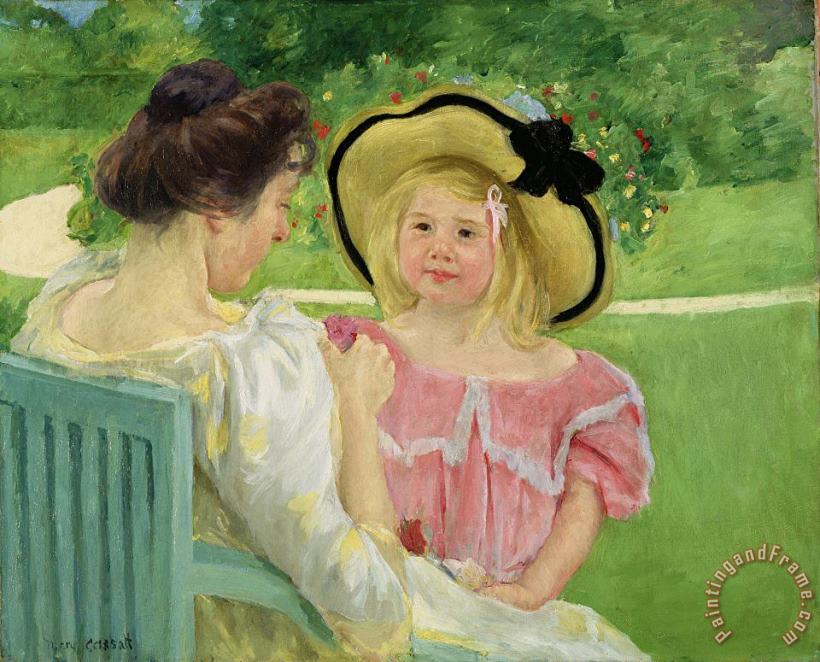 Mary Stevenson Cassatt In the Garden Art Painting