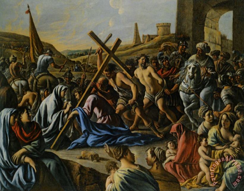 Mathieu Le Nain Christ Carrying The Cross Painting Christ Carrying