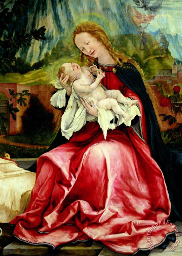 Matthias Grunewald The Virgin And Child, From The Isenheim Altarpiece Art Print