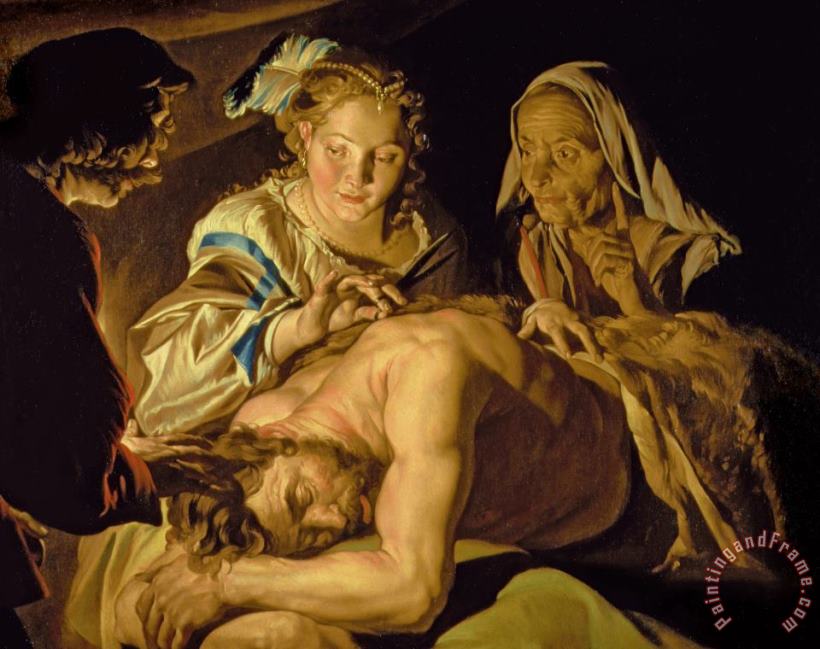 Matthias Stomer Samson And Delilah Art Painting