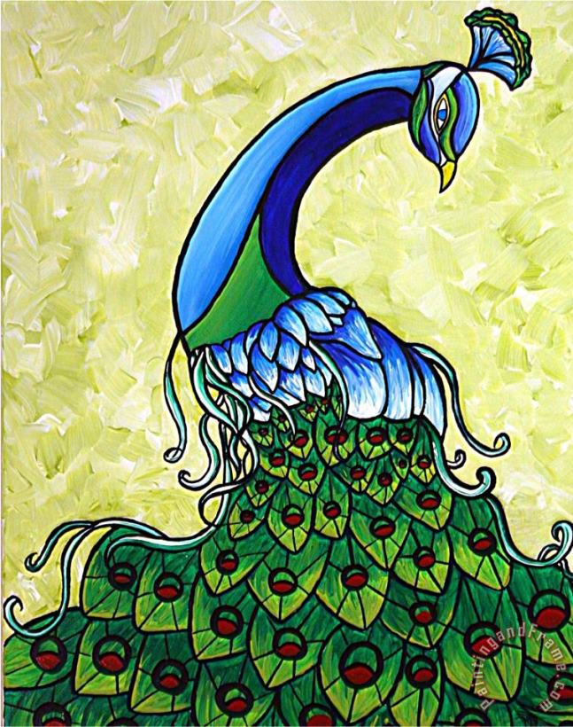 Megan Aroon Duncanson Preening Peacock Art Painting