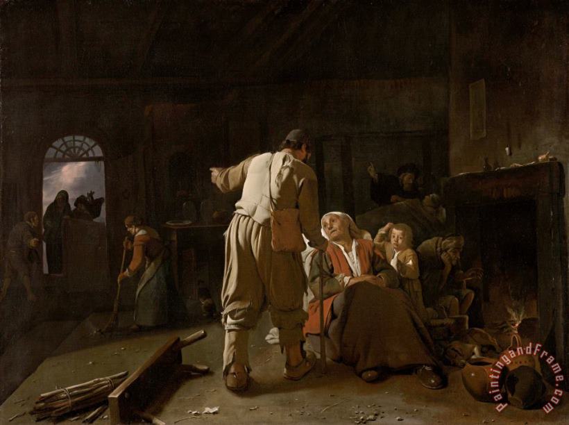 Visiting The Sick painting - Michael Sweerts Visiting The Sick Art Print