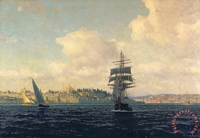 Michael Zeno Diemer A View Of Constantinople Art Painting