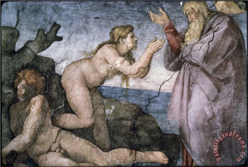 Creation of Eve painting - Michelangelo Buonarroti Creation of Eve Art Print