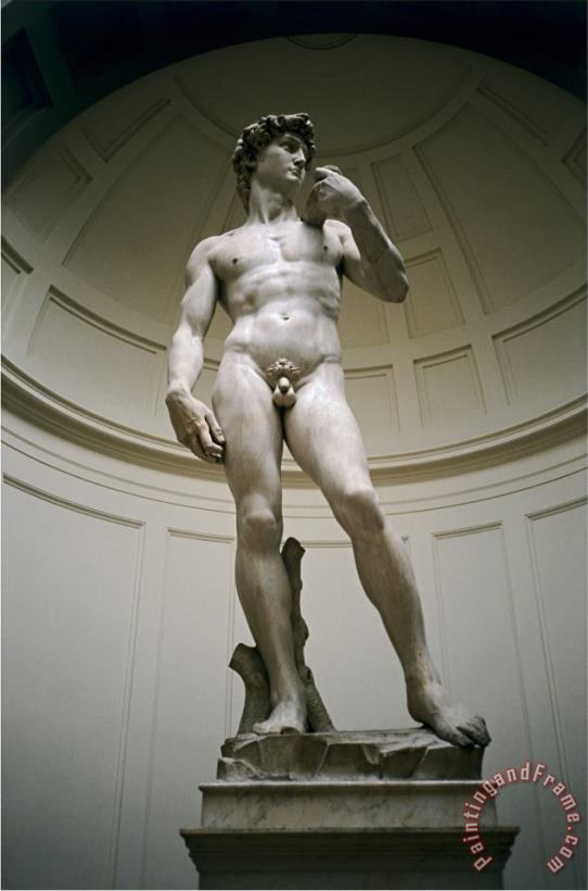 David painting - Michelangelo Buonarroti David Art Print