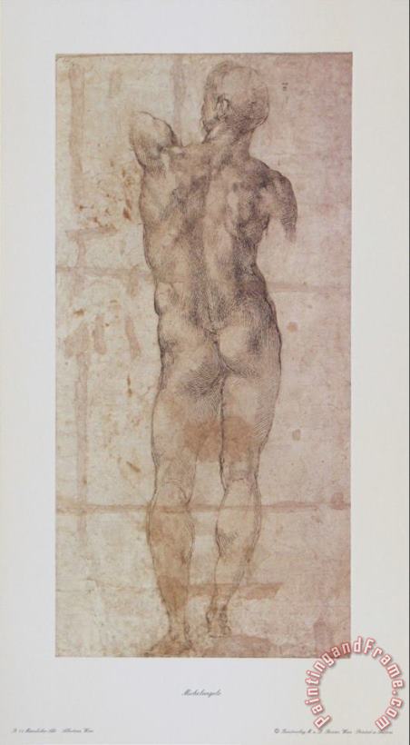 Michelangelo Buonarroti Male Nude Art Painting