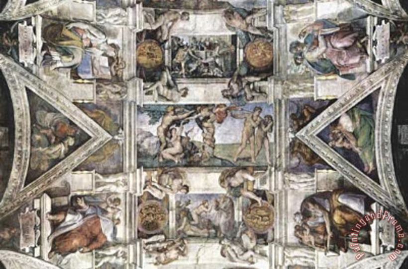 Michelangelo Buonarroti Michelangelo Creation Sistine Chapel Art Poster Adam Art Painting