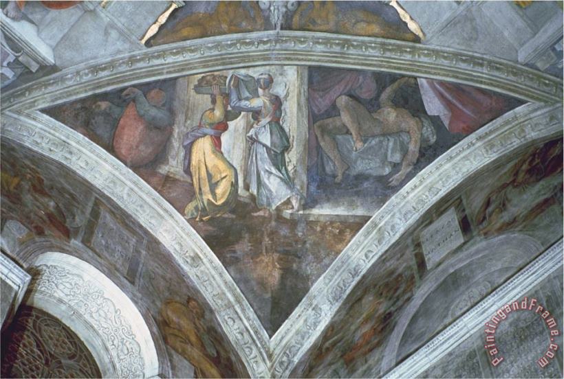 Michelangelo Buonarroti Sistine Chapel Ceiling Judith Carrying The Head of Holofernes Art Painting