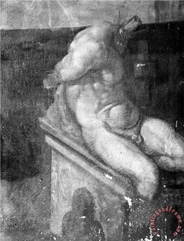 Michelangelo Buonarroti Study Of Male Torso Gabinetto Dei Disegni E