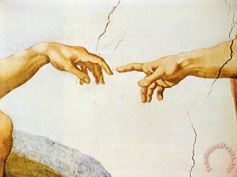 Michelangelo Buonarroti The Creation Of Adam Painting The Creation Of