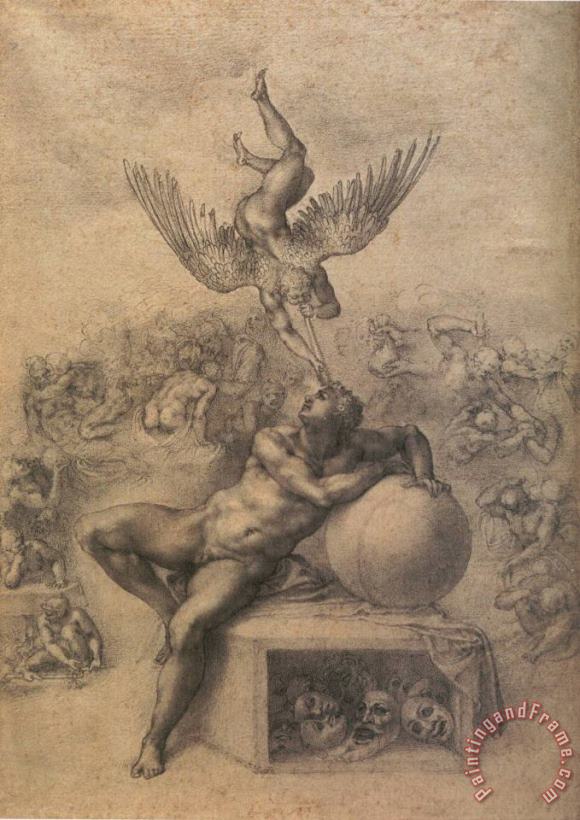 Michelangelo Buonarroti The Dream of Human Life Art Painting