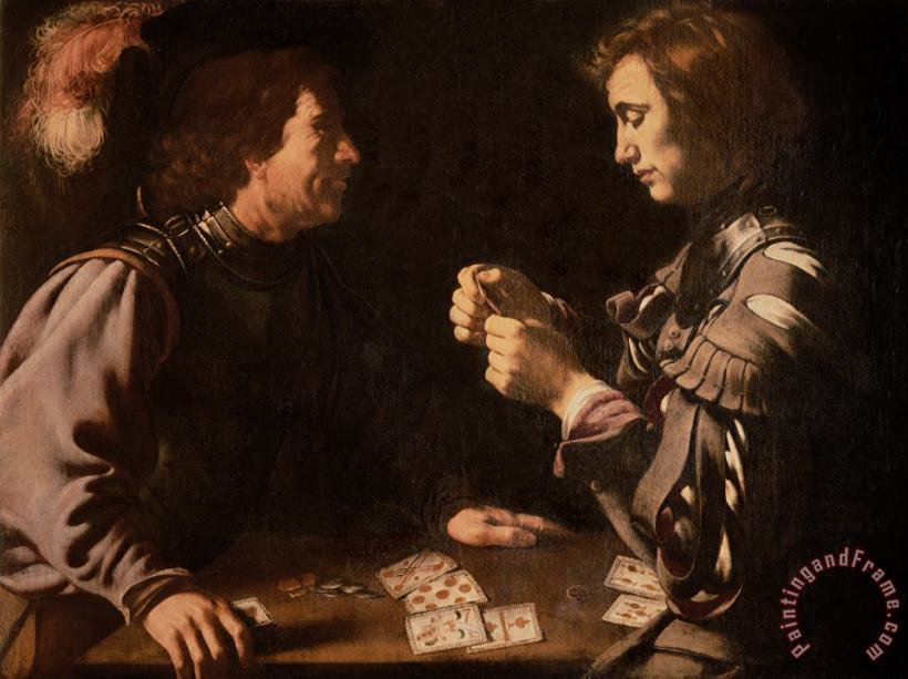 Michelangelo Caravaggio The Gamblers Art Painting