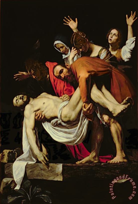 Deposition painting - Michelangelo Merisi da Caravaggio Deposition Art Print