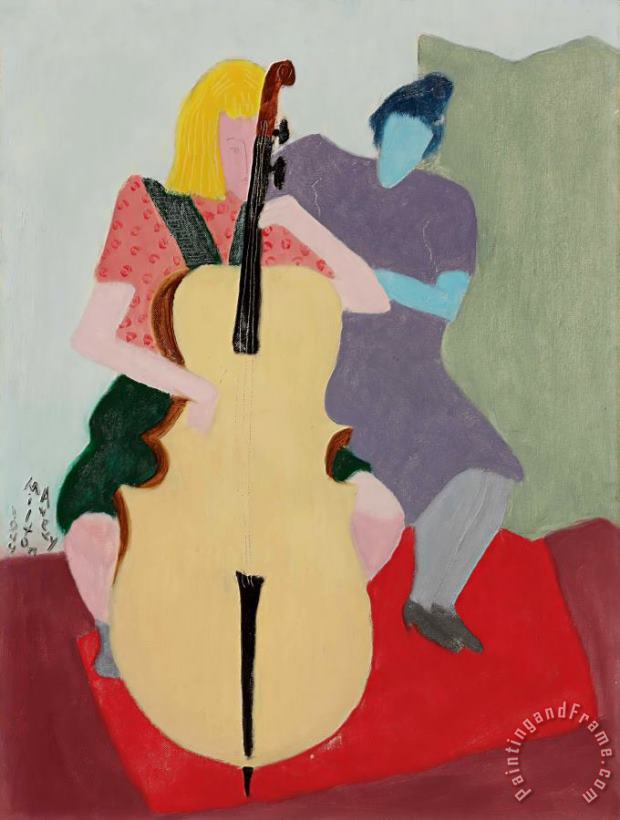 Cello Player painting - Milton Avery Cello Player Art Print