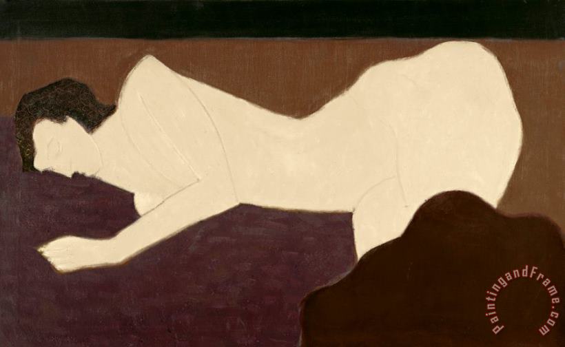 Sleeping Nude, 1950 painting - Milton Avery Sleeping Nude, 1950 Art Print