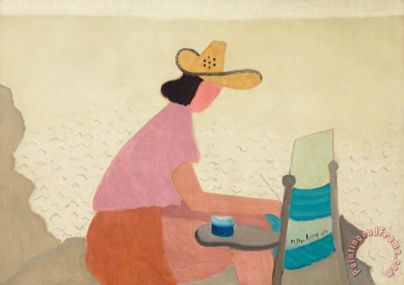 Milton Avery Woman by The Sea, 1944 Art Painting
