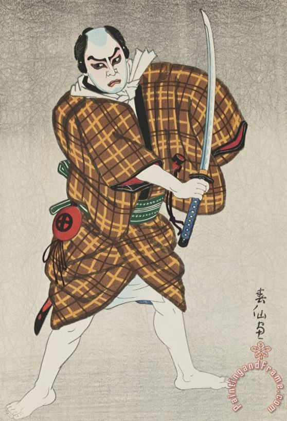 Natori Shunsen Onoye Kikugoro As Motoyemon in The Drama Tenkajaya Art Print