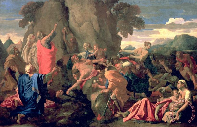 Nicolas Poussin Moses Striking Water from the Rock Art Painting
